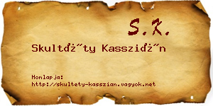 Skultéty Kasszián névjegykártya